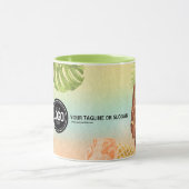 会社のロゴの水の色のアイスクリームをパーソナライズ マグカップ (中央)