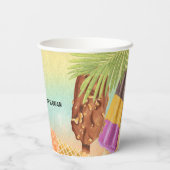 会社のロゴの水の色のアイスクリームをパーソナライズ 紙コップ (裏面)