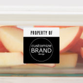 会社のロゴの白黒のプロパティ ラベル (貼付)