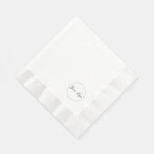 会社のロゴの隅に小さい 縁ありランチョンナプキン (角)