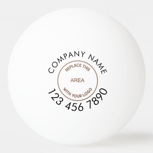 会社のロゴの電話番号 卓球ボール (裏面)