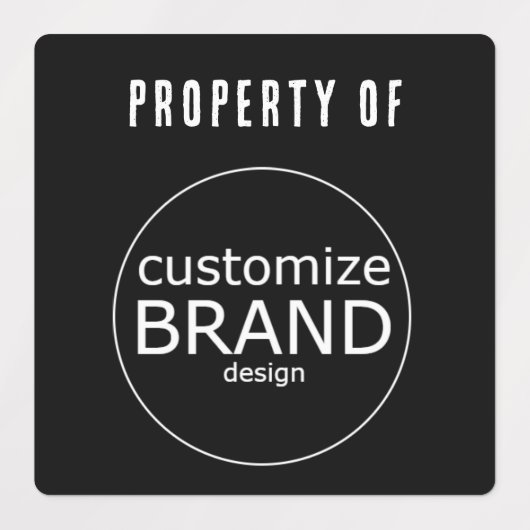 会社のロゴの黒 ラベル (デザイン1)