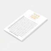 会社のロゴはこちらパーソナライズされたビジネスチェックリスト ポストイット (アングル)