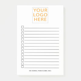 会社のロゴはこちらパーソナライズされたビジネスチェックリスト ポストイット