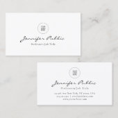 会社のロゴはこちらモダンエレガントトレンディー 名刺 (正面/裏面)