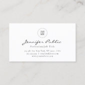 会社のロゴはこちらモダンエレガントトレンディー 名刺 (裏面)