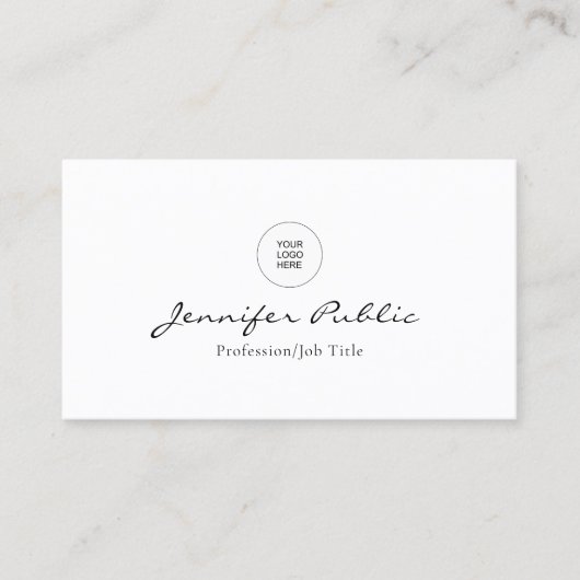 会社のロゴはこちらモダンエレガントトレンディー 名刺 (正面)