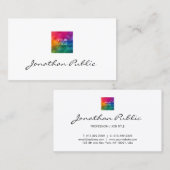 会社のロゴはこちらモダンテンプレート 名刺 (正面/裏面)