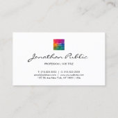 会社のロゴはこちらモダンテンプレート 名刺 (裏面)