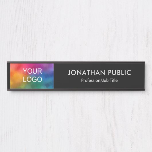 会社のロゴはこちらモダンデザイン長 サインプレート (正面)