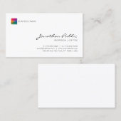 会社のロゴはこちらモダンプロフェッショナル 名刺 (正面/裏面)