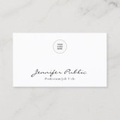 会社のロゴはこちらモダン エレガント 名刺 (正面)