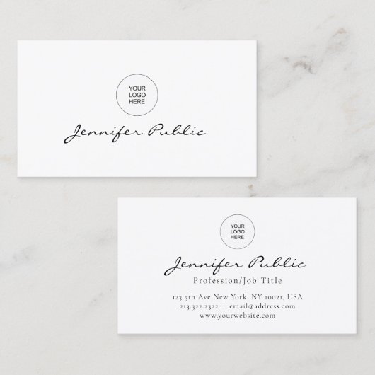 会社のロゴはこちら名刺モダン 名刺 (正面/裏面)