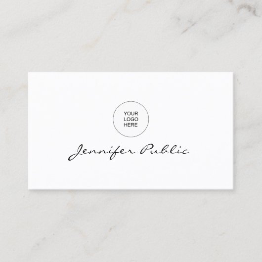 会社のロゴはこちら名刺モダン 名刺 (正面)