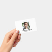 会社のロゴはこちら従業員写真テンプレート バッジ (手持ち)