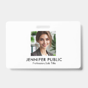 会社のロゴはこちら従業員写真テンプレート バッジ