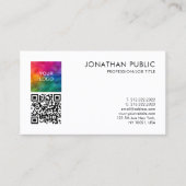 会社のロゴはこちらQRコードプロフェッショナル 名刺 (正面)