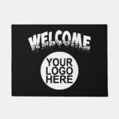 会社のロゴへようこそ ドアマット (正面)