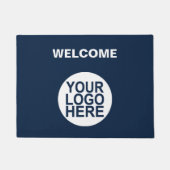 会社のロゴへようこそ ドアマット (正面)