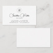 会社のロゴをここにアップロードするスクリプト名のカスタム 名刺 (正面/裏面)