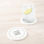 会社のロゴをここにアップロードするラウンドサンドストーン コースター (側面)