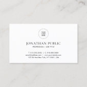 会社のロゴをここにアップロードモダンテンプレート 名刺 (裏面)