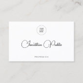 会社のロゴをここにアップロードモダン 名刺 (正面)