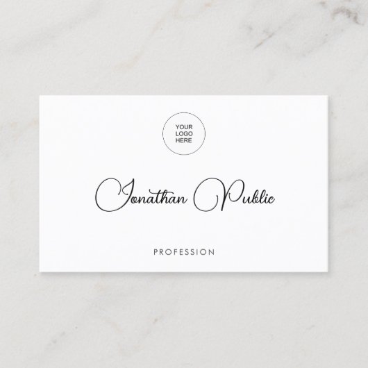 会社のロゴをここにアップロードモダン 名刺 (正面)