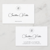 会社のロゴをここにアップロードモダン 名刺 (正面/裏面)