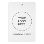 会社のロゴをここにアップロード ミニクリップボード (裏面)