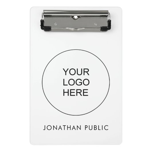 会社のロゴをここにアップロード ミニクリップボード (正面)