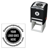 会社のロゴをアップロードするソーシャルメディアとWebサイト セルフインキングスタンプ (インサイチュ)