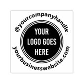 会社のロゴをアップロードするソーシャルメディアとWebサイト セルフインキングスタンプ (デザイン)