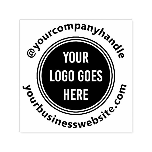 会社のロゴをアップロードするソーシャルメディアとWebサイト セルフインキングスタンプ (デザイン)