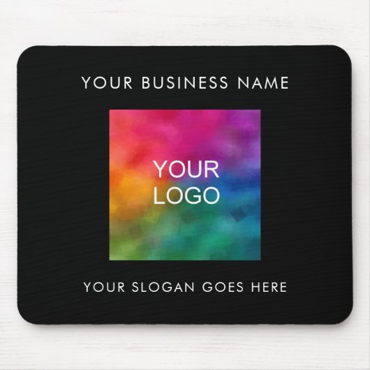 会社のロゴをカスタマイズするテキストを追加 マウスパッド (正面)