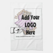 会社のロゴをクライアントまたは従業員のギフトとして追加する キッチンタオル (縦)