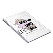 会社のロゴをクライアントまたは従業員のギフトとして追加する ノートブック (右側)