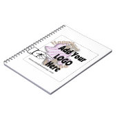 会社のロゴをクライアントまたは従業員のギフトとして追加する ノートブック (左側)