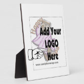 会社のロゴをクライアントまたは従業員のギフトとして追加する フォトプラーク (側面)