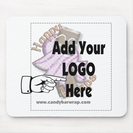 会社のロゴをクライアントまたは従業員のギフトとして追加する マウスパッド (正面)