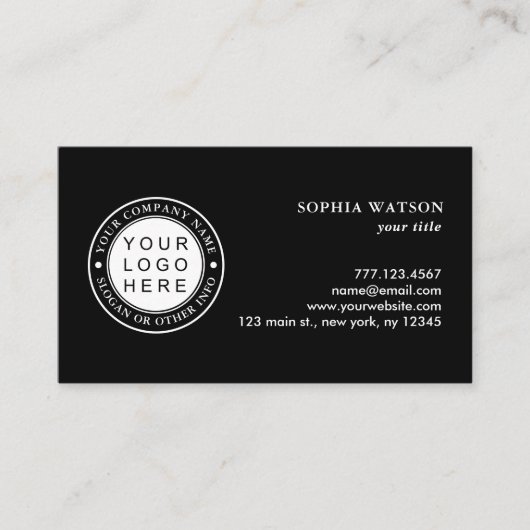 会社のロゴを白黒で作成 名刺 (正面)