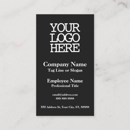 会社のロゴを白黒で追加 名刺 (正面)