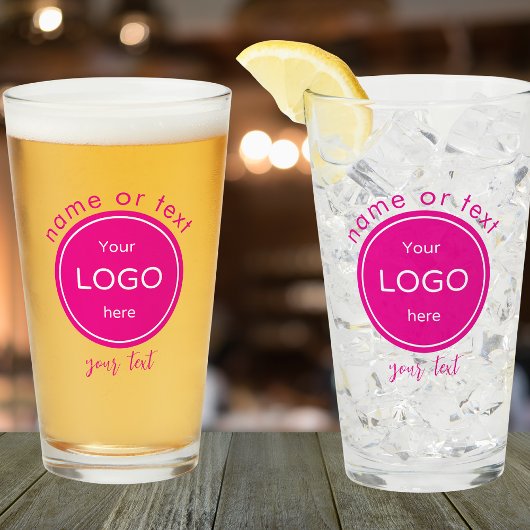 会社のロゴを追加するバーピンク タンブラーグラス