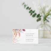 会社のロゴを追加するパンパスグラスターン 名刺 (スタンド正面)