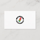 会社のロゴを追加するパンパスグラスターン 名刺 (裏面)