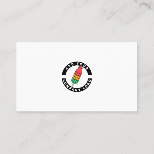 会社のロゴを追加するパンパスグラスターン 名刺 (裏面)