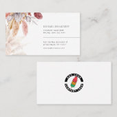 会社のロゴを追加するパンパスグラスターン 名刺 (正面/裏面)