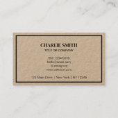 会社のロゴを追加するブラックスモダンクリプ素朴ト 名刺 (裏面)