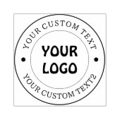 会社のロゴを追加 ラバースタンプ (インプリント)