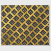 会社のロゴを金ゴールドラッピングに追加する紙 ラッピングペーパー (フラット)